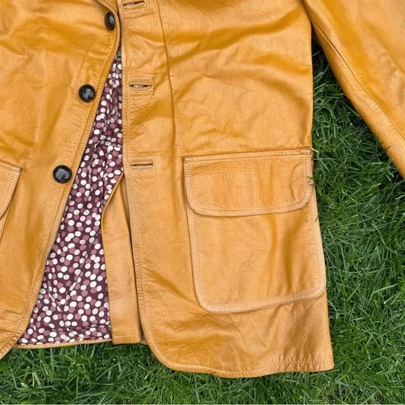 Vintage 70s Western Butterscotch Leather Jacket - Picture 4 of 5